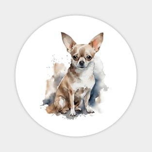 Chihuahua Watercolor Style Magnet